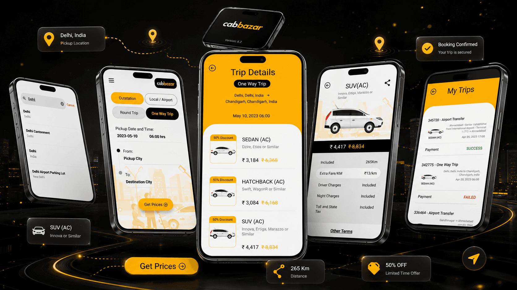 CabBazar mobile application showcase